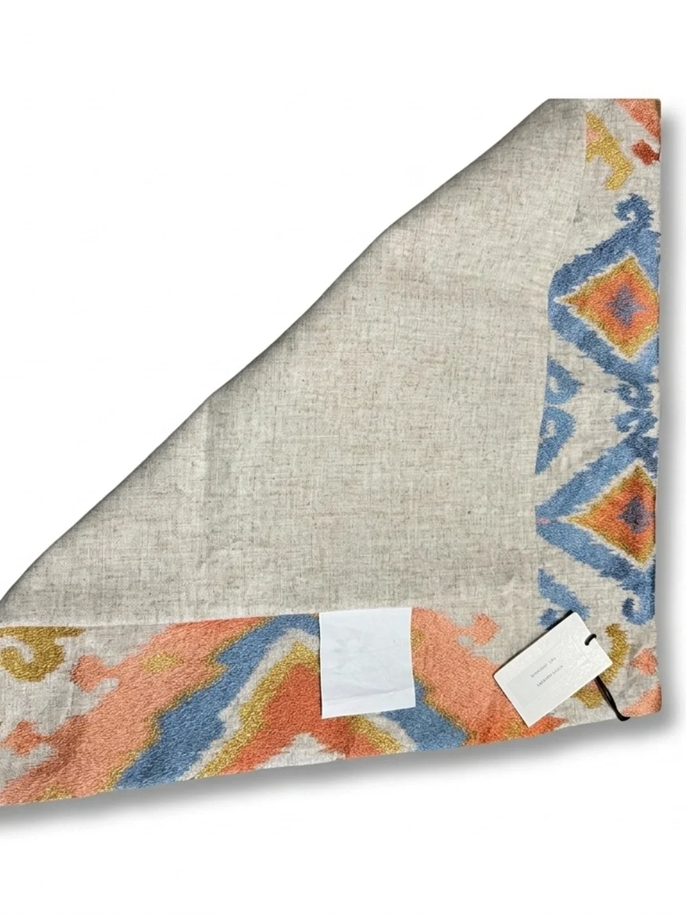 Callisto Home Ikat Pillow Cover 22x22 Metallic Gold Embroidered NWT